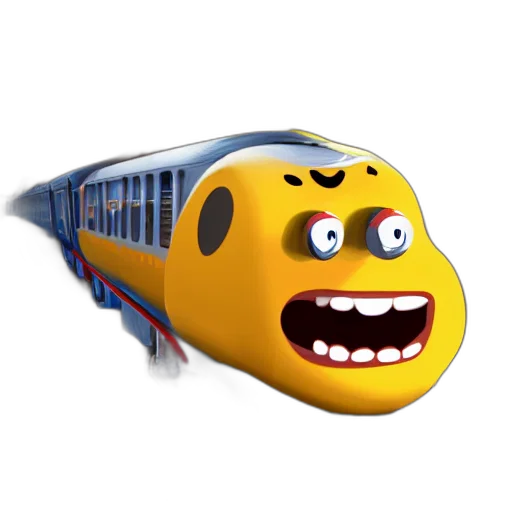 car, face, animal, creature, 3d render, concept art, photorealistic, cartoon transparent PNG cut-out