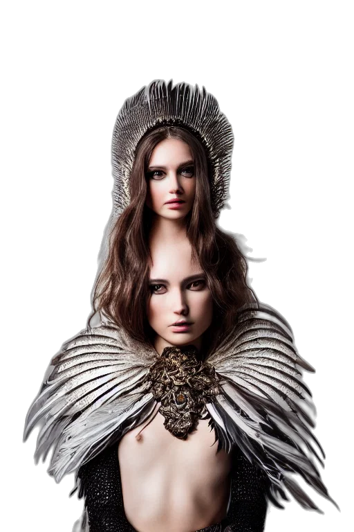 crown, hair, jewelry, fantasy art, photorealistic, concept art, earth tones, dark transparent PNG cut-out