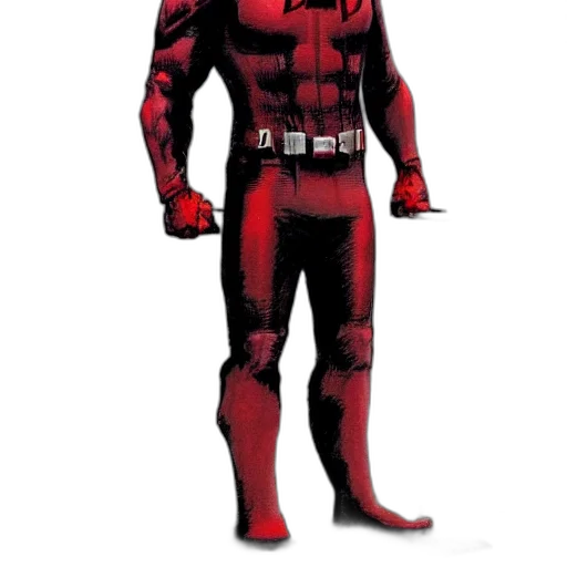 comic book art, concept art, red, daredevil, concept, art, leather, suit transparent PNG cut-out