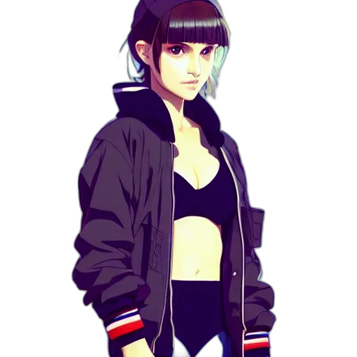jacket, robot, face, cyberpunk transparent PNG cut-out