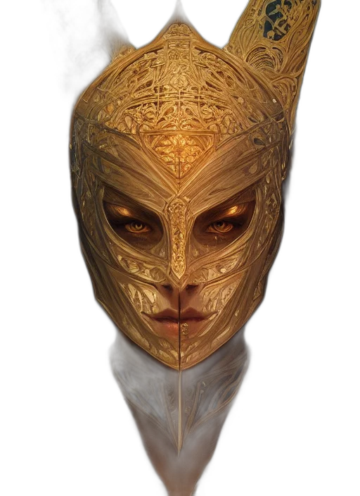 mask, face, crown, jewelry transparent PNG cut-out