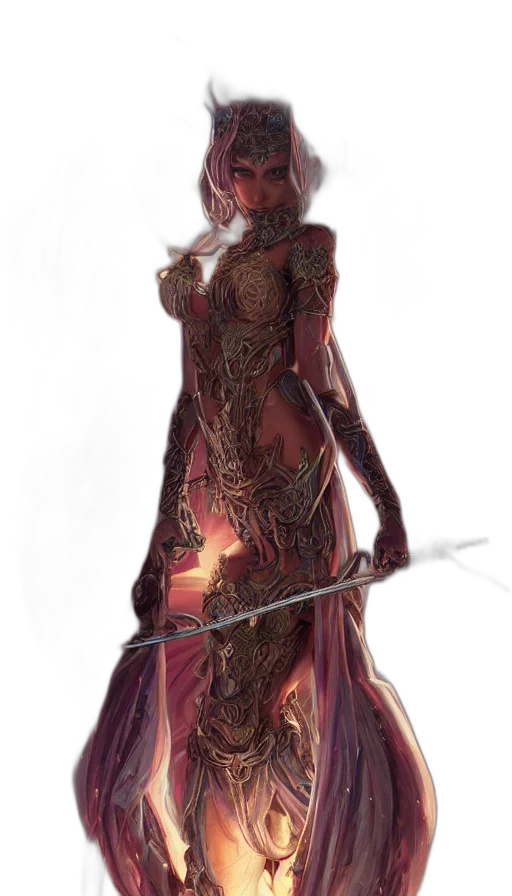dress, sword, staff, weapon transparent PNG cut-out