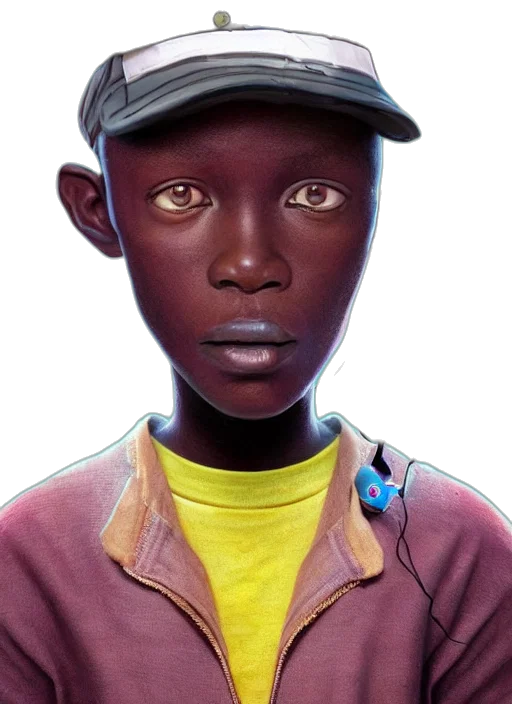 face, mask, hat, jacket, photorealistic, concept art, oil painting, 3d render transparent PNG cut-out