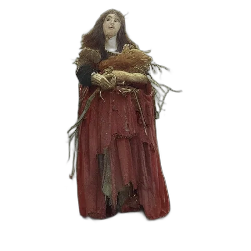 creature, dress, staff, hair transparent PNG cut-out