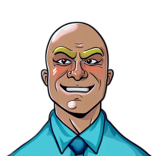 face, staff, mask, comic book art transparent PNG cut-out