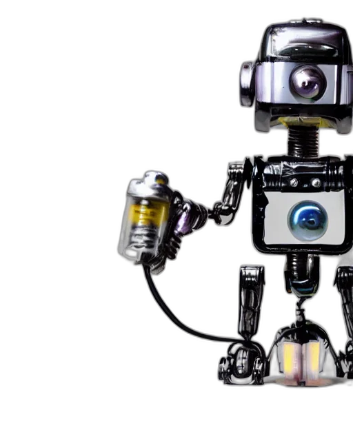 robot, 3d render, close, portrait, photo, mini, made, spare transparent PNG cut-out