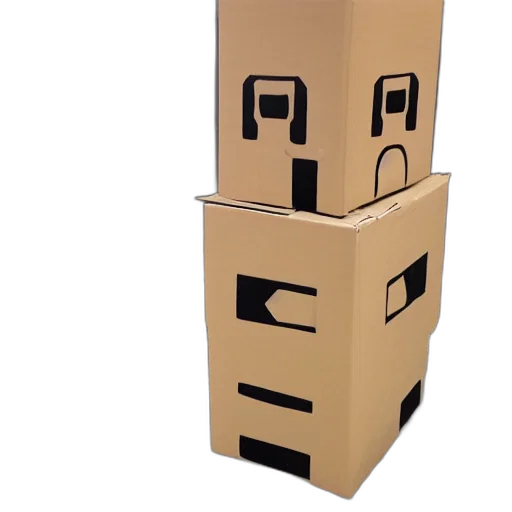 furniture, robot, 3d render, box, man transparent PNG cut-out
