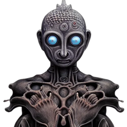 robot, jewelry, mask, staff transparent PNG cut-out