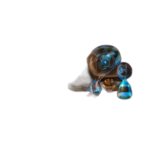 jewelry, staff, food, crown, 3d render, concept art, blue, hyper transparent PNG cut-out