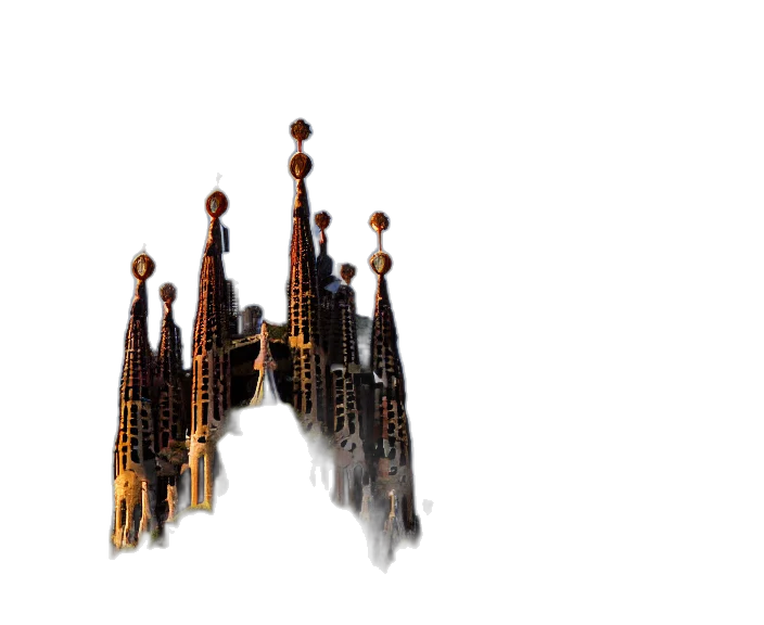 crown, building, 3d render, concept art transparent PNG cut-out