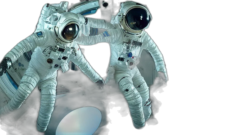 robot, 3d render, concept art, outer space transparent PNG cut-out