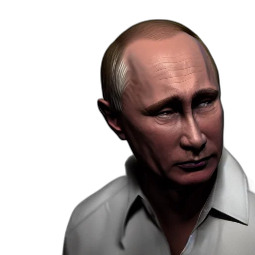 face, concept art, 3d render, photorealistic, cartoon, putin, smoking, crack transparent PNG cut-out