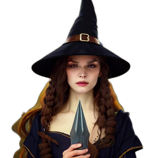 staff, hat, face, dress transparent PNG cut-out