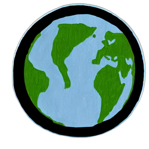 green, planet, earth, drawn transparent PNG cut-out
