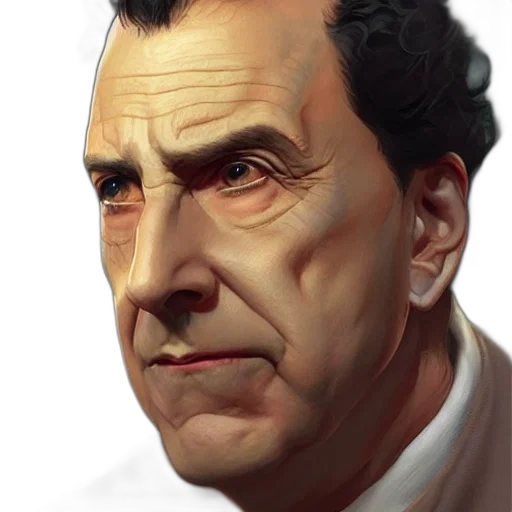 face, photorealistic, concept art, oil painting transparent PNG cut-out