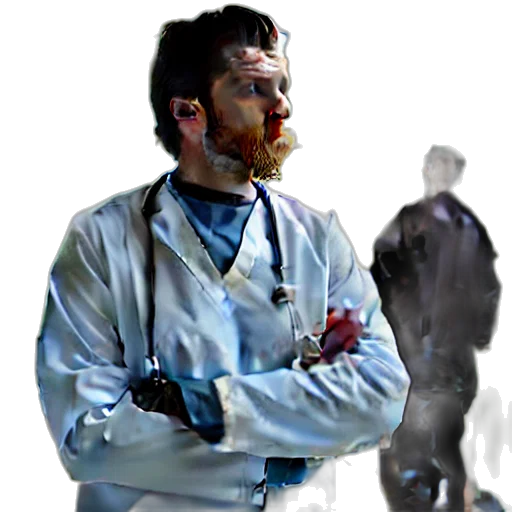 staff, robot, jacket, face transparent PNG cut-out