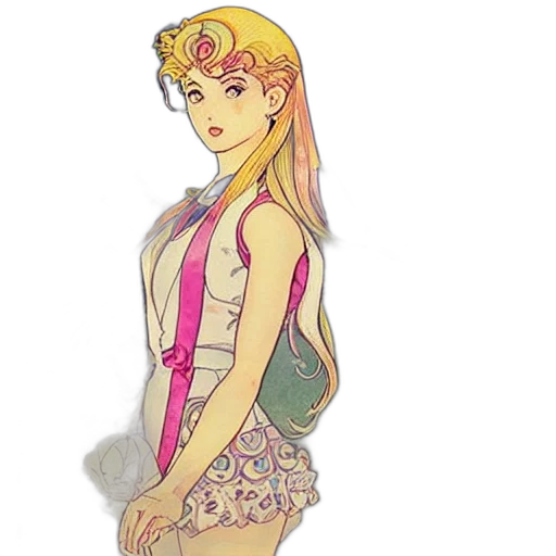 dress, concept art, pixel art, vaporwave, anime, pastel, colorful, neon transparent PNG cut-out