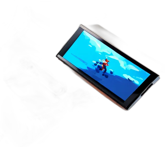 3d render, one, single, nintendo, switch, laying, sunny, desk transparent PNG cut-out
