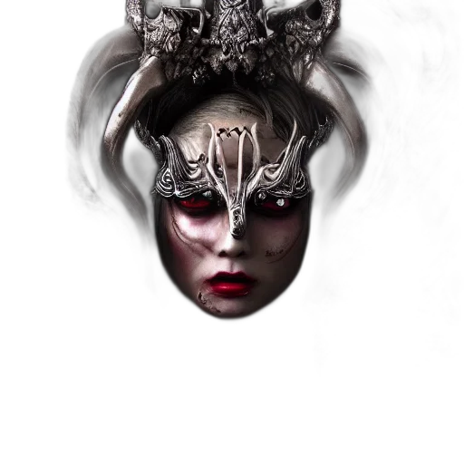 mask, crown, face, creature transparent PNG cut-out