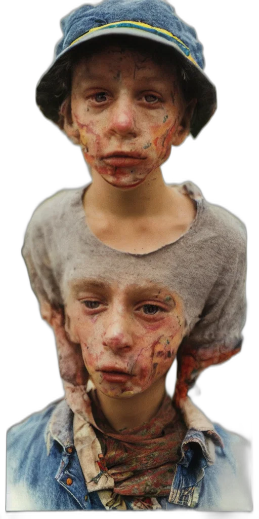 face, mask, creature, jacket, photorealistic, 3d render, concept art, oil painting transparent PNG cut-out