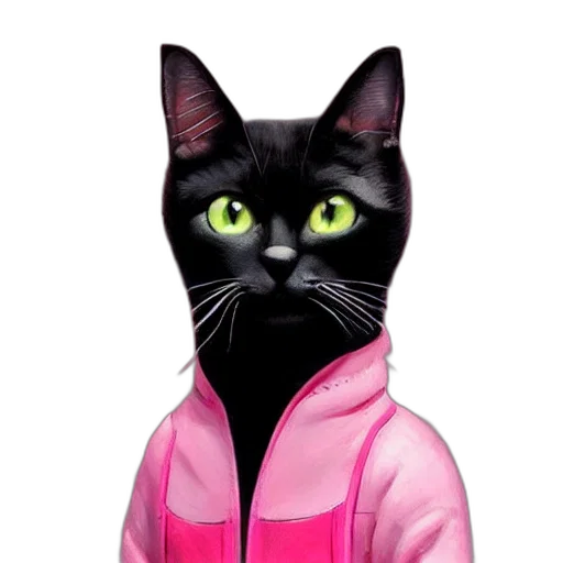 jacket, animal, staff, vaporwave transparent PNG cut-out
