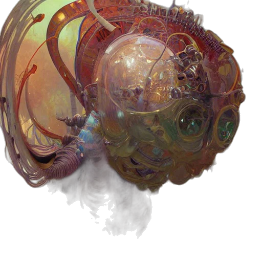 crown, mask, creature, robot transparent PNG cut-out