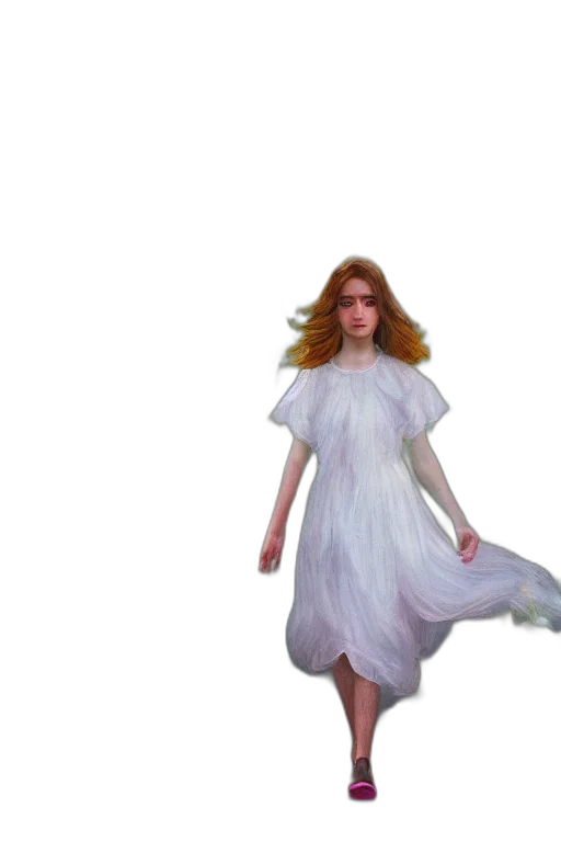 dress, hair, creature, concept art transparent PNG cut-out