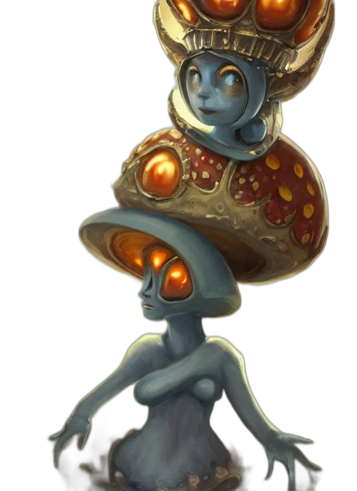 robot, staff, crown, hat transparent PNG cut-out