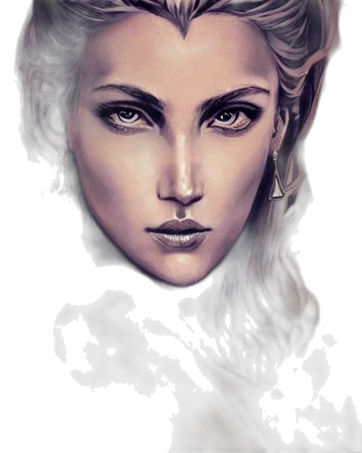 face, mask, jewelry, hair, fantasy art, photorealistic, watercolor, concept art transparent PNG cut-out