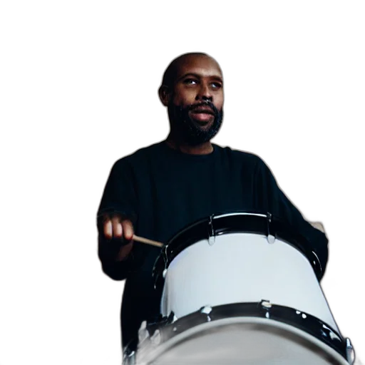 staff, man, playing, drums transparent PNG cut-out