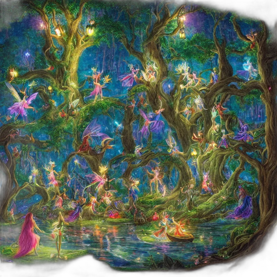 tree, crown, dragon, fantasy art, concept art, watercolor, oil painting, forest transparent PNG cut-out