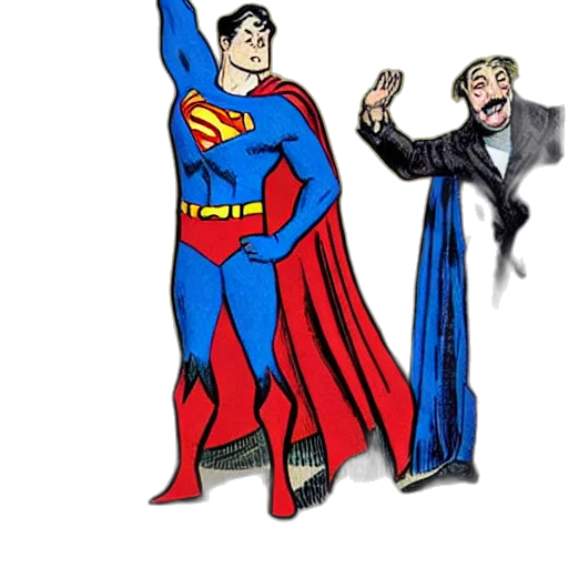comic book art, cartoon, concept art, superman transparent PNG cut-out