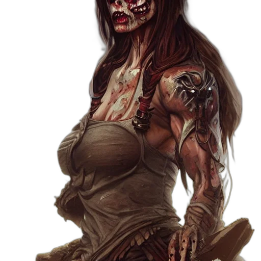 face, concept art, comic book art, fantasy art transparent PNG cut-out