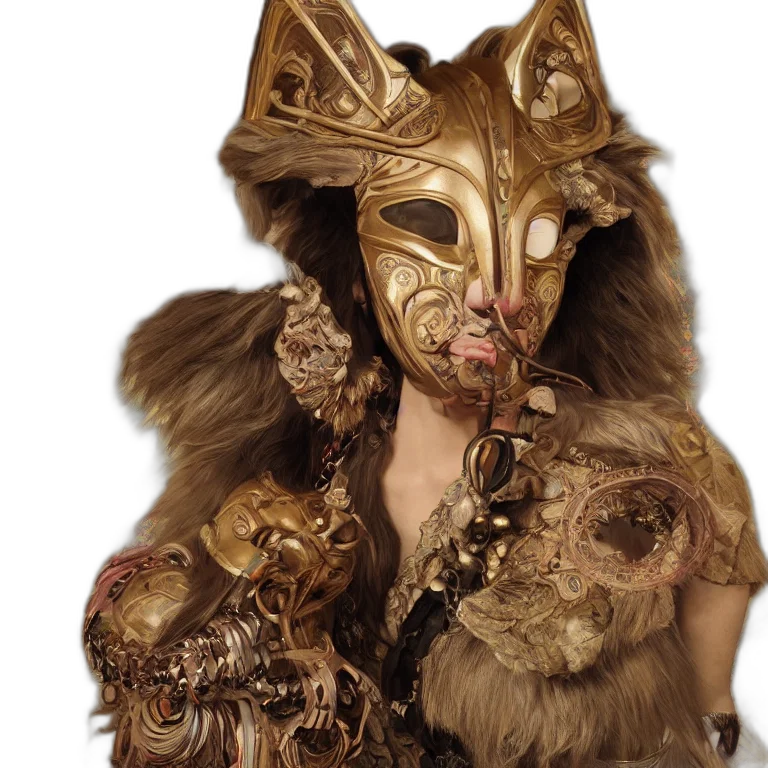 mask, jewelry, creature, face, concept art, fantasy art, octane, render transparent PNG cut-out