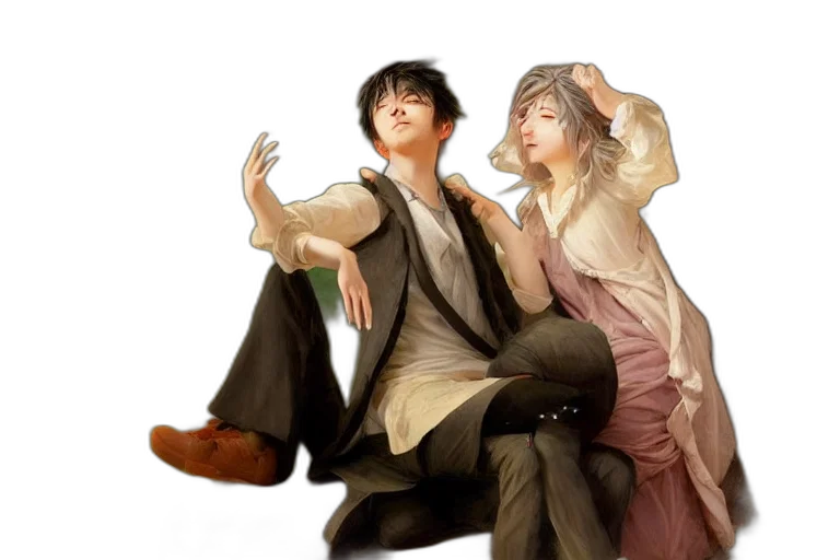 concept art, fantasy art, photorealistic, anime transparent PNG cut-out