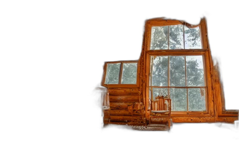 furniture, car, photorealistic, 3d render, concept art, snow, rain, forest transparent PNG cut-out