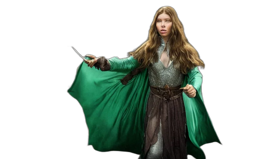 fantasy art, concept art, comic book art, green transparent PNG cut-out
