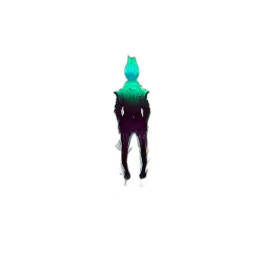 creature, robot, mask, staff, pixel art, concept art, 3d render, cyberpunk transparent PNG cut-out