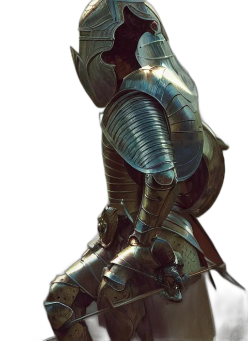 robot, sword, weapon, staff, concept art, 3d render, fantasy art, cyberpunk transparent PNG cut-out