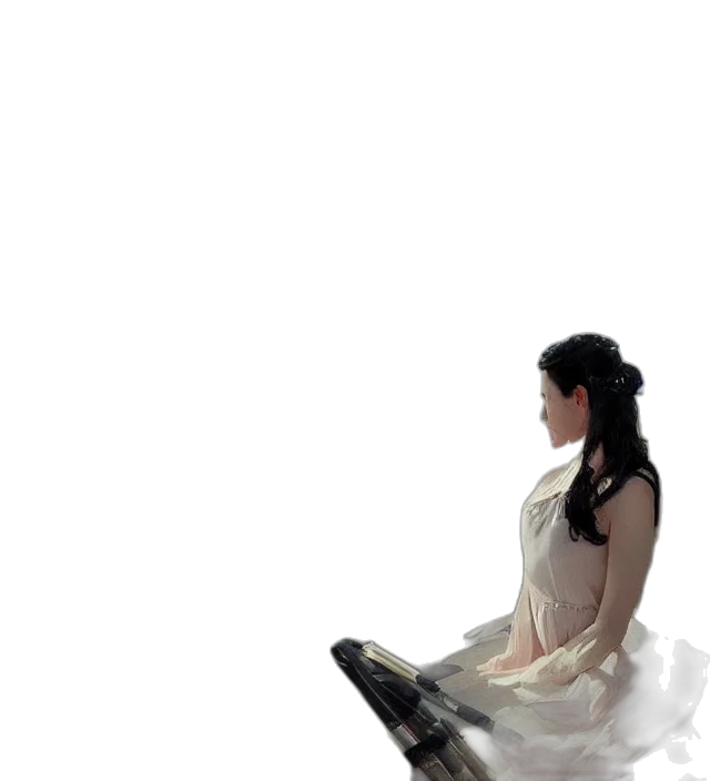 dress, sword, staff, dragon transparent PNG cut-out