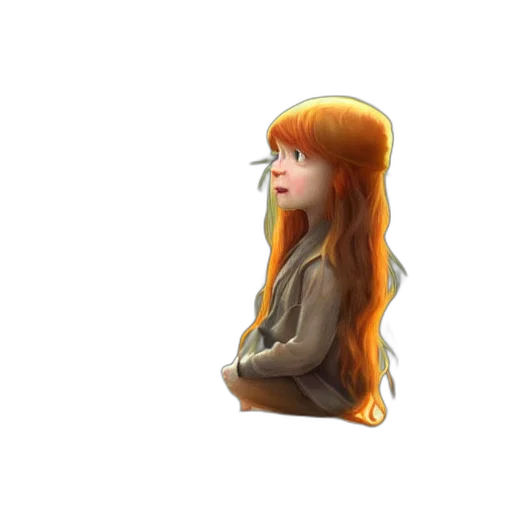 hair, face, staff, jacket, pixel art, concept art, fantasy art, watercolor transparent PNG cut-out
