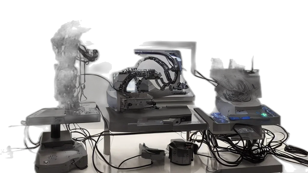 robot, dragon, 3d render, cyberpunk transparent PNG cut-out