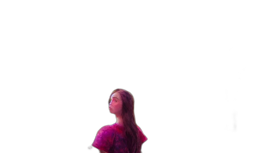 dress, creature, hair, face transparent PNG cut-out