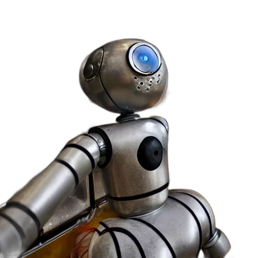 robot, 3d render, concept art, some transparent PNG cut-out