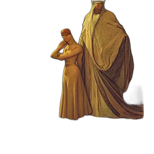 dress, staff, crown, mask transparent PNG cut-out