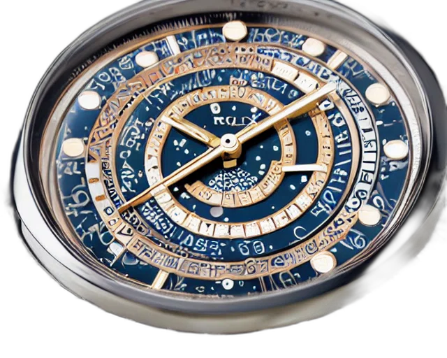 jewelry, retro, futuristic, rolex, watch, extremely, detailed, highly transparent PNG cut-out