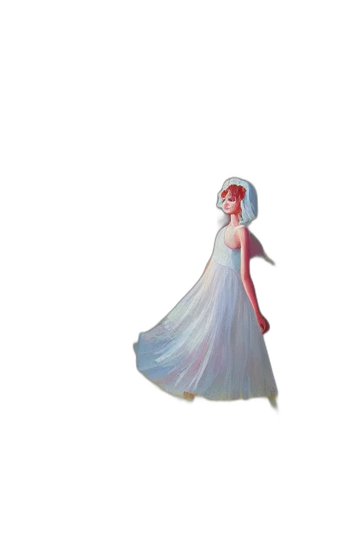 dress, crown, staff, creature transparent PNG cut-out