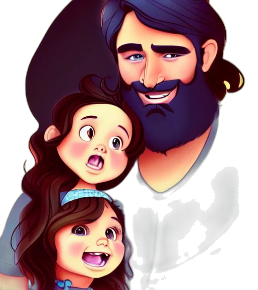 cartoon, comic book art, concept art, watercolor transparent PNG cut-out