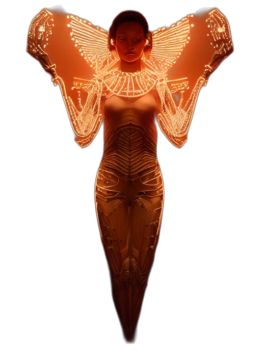 dress, crown, mask, creature, concept art, 3d render, fantasy art, pixel art transparent PNG cut-out