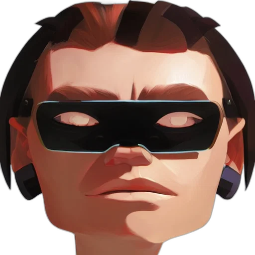 face, mask, robot, 3d render transparent PNG cut-out